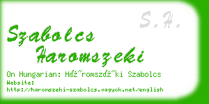 szabolcs haromszeki business card